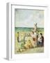 On the Beach in Normandy-Maximilien Luce-Framed Giclee Print