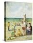 On the Beach in Normandy-Maximilien Luce-Stretched Canvas