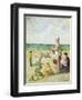 On the Beach in Normandy-Maximilien Luce-Framed Giclee Print