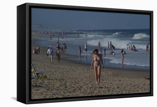 On The Beach, New Jersey Shore, 2014-Anthony Butera-Framed Stretched Canvas