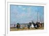 On the Beach, Trouville-Eug?ne Boudin-Framed Giclee Print