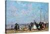 On the Beach, Trouville-Eug?ne Boudin-Stretched Canvas