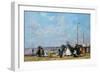 On the Beach, Trouville-Eug?ne Boudin-Framed Giclee Print