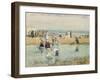 On the Beach, Whitley Bay-John Atkinson-Framed Giclee Print