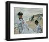 On the Beach-Claude Monet-Framed Art Print