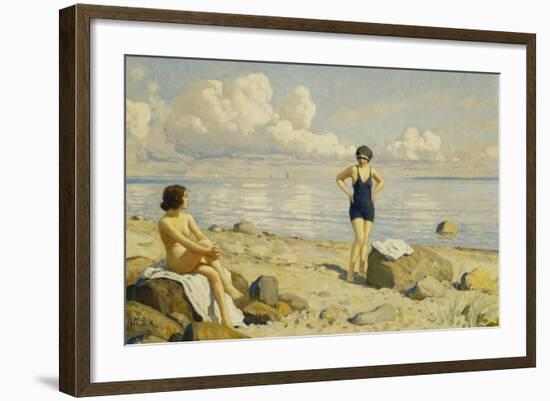 On the Beach-Paul Fischer-Framed Giclee Print