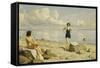 On the Beach-Paul Fischer-Framed Stretched Canvas