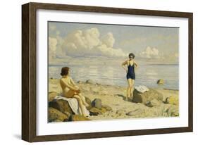 On the Beach-Paul Fischer-Framed Giclee Print