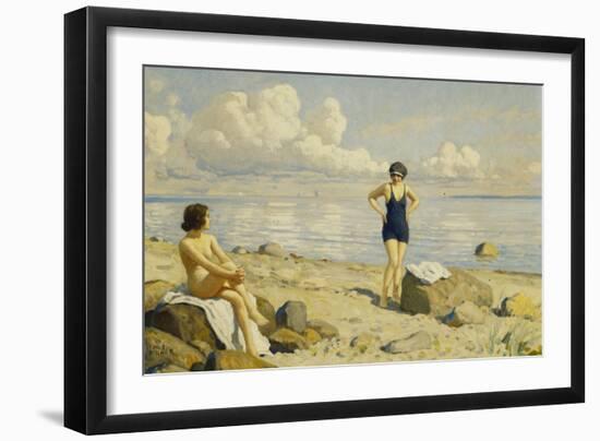 On the Beach-Paul Fischer-Framed Giclee Print