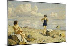 On the Beach-Paul Fischer-Mounted Giclee Print