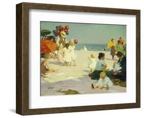 On the Beach-Edward Henry Potthast-Framed Giclee Print