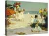 On the Beach-Edward Henry Potthast-Stretched Canvas