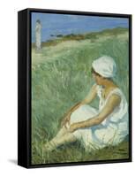 On the Beach-Paul Fischer-Framed Stretched Canvas