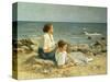 On the Beach-Hermann Seeger-Stretched Canvas