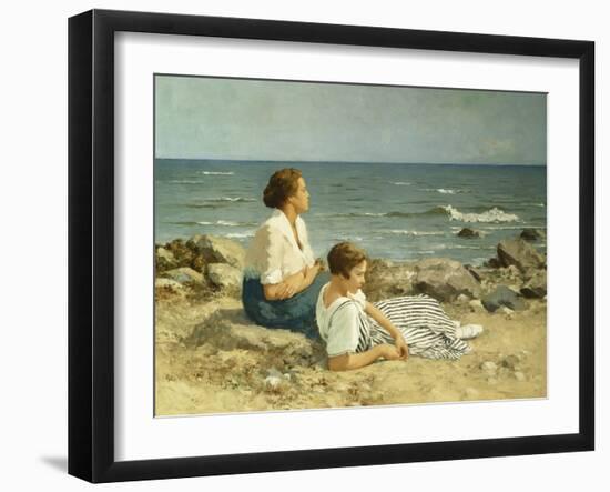 On the Beach-Hermann Seeger-Framed Giclee Print