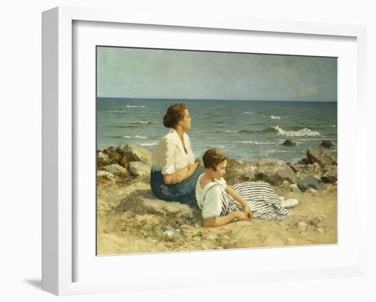 On the Beach-Hermann Seeger-Framed Giclee Print