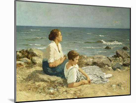 On the Beach-Hermann Seeger-Mounted Giclee Print