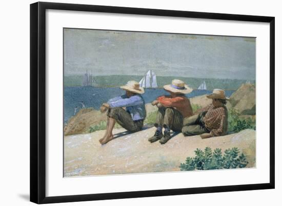 On the Beach-Winslow Homer-Framed Giclee Print