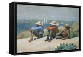 On the Beach-Winslow Homer-Framed Stretched Canvas