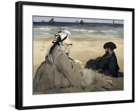 On the Beach-Edouard Manet-Framed Art Print