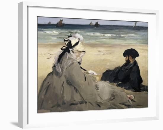 On the Beach-Edouard Manet-Framed Art Print