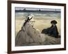 On the Beach-Edouard Manet-Framed Art Print