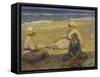 On the Beach-Johannes Martin Fastings Wilhjelm-Framed Stretched Canvas