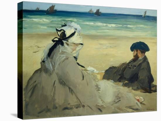 On the Beach-Edouard Manet-Stretched Canvas