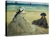 On the Beach-Edouard Manet-Stretched Canvas