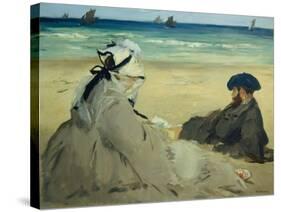 On the Beach-Edouard Manet-Stretched Canvas