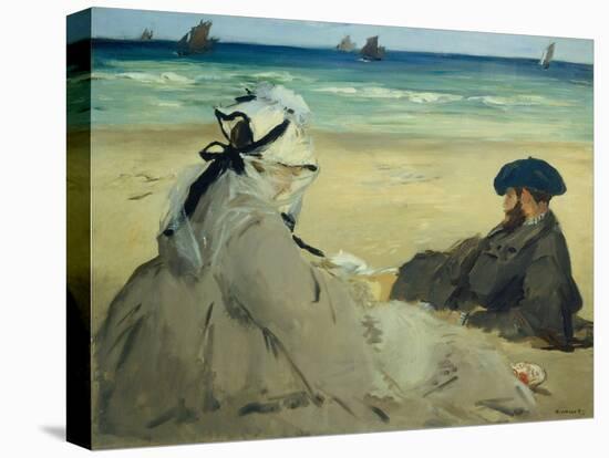 On the Beach-Edouard Manet-Stretched Canvas