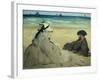 On the Beach-Edouard Manet-Framed Giclee Print