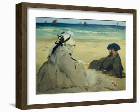 On the Beach-Edouard Manet-Framed Giclee Print