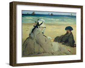 On the Beach-Edouard Manet-Framed Giclee Print