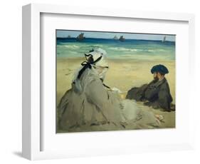 On the Beach-Edouard Manet-Framed Giclee Print