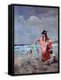 On the Beach-Alfred Emile L?opold Stevens-Framed Stretched Canvas