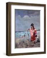 On the Beach-Alfred Emile L?opold Stevens-Framed Giclee Print