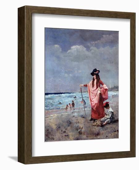 On the Beach-Alfred Emile L?opold Stevens-Framed Giclee Print