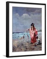 On the Beach-Alfred Emile L?opold Stevens-Framed Giclee Print