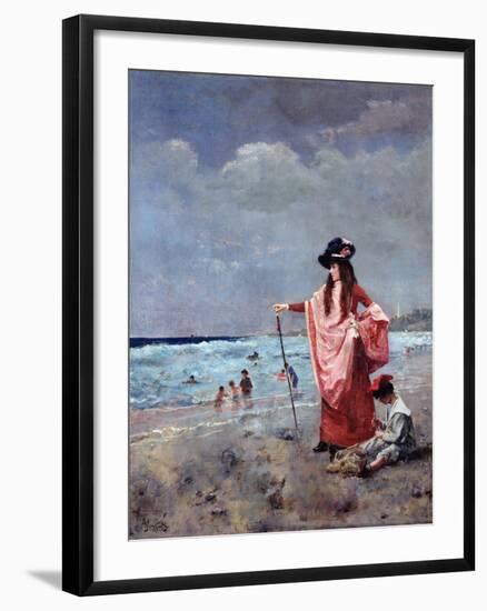 On the Beach-Alfred Emile L?opold Stevens-Framed Giclee Print