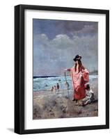 On the Beach-Alfred Emile L?opold Stevens-Framed Giclee Print