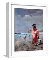 On the Beach-Alfred Emile L?opold Stevens-Framed Giclee Print