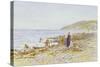 On the Beach-Helen Allingham-Stretched Canvas