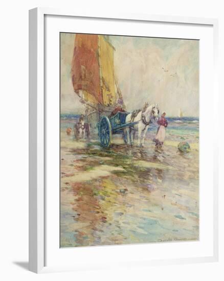 On the Beach-Oswald Garside-Framed Giclee Print