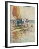On the Beach-Oswald Garside-Framed Giclee Print