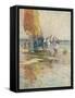 On the Beach-Oswald Garside-Framed Stretched Canvas