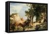 On the Berry Trail - Grand Canyon of Arizona, 1903-Thomas Moran-Framed Stretched Canvas