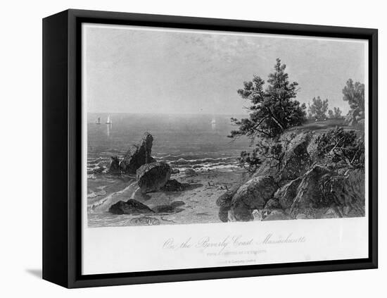 On the Beverly Coast, Massachusetts, 19th Century-John Frederick Kensett-Framed Stretched Canvas