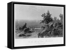 On the Beverly Coast, Massachusetts, 19th Century-John Frederick Kensett-Framed Stretched Canvas