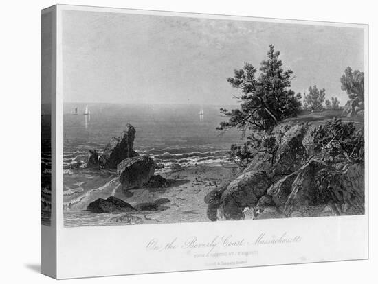 On the Beverly Coast, Massachusetts, 19th Century-John Frederick Kensett-Stretched Canvas
